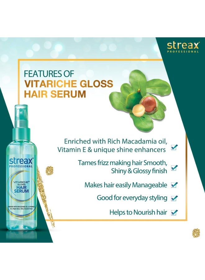 ستريكس سيروم فيتاريش غلوس للشعر الاحترافي 100 مل | يتحكم في تجعد الشعر ويعزز لمعانه للحصول على مظهر أنيق ولامع مع زيت المكاديميا وفيتامين هـ - Image 4